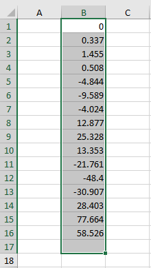 Вставка значений в Excel