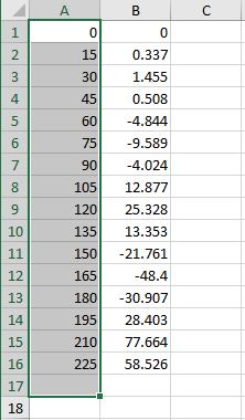 Вставка значений в Excel
