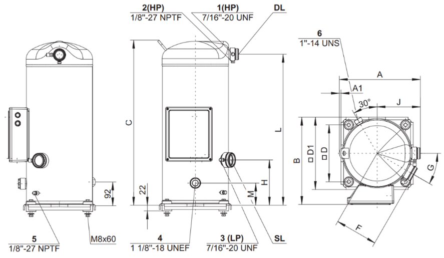 Внешний вид спирального компрессора производства Bitzer